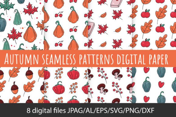 Autumn Seamless Digital Paper for Modern Graphics and Patterns