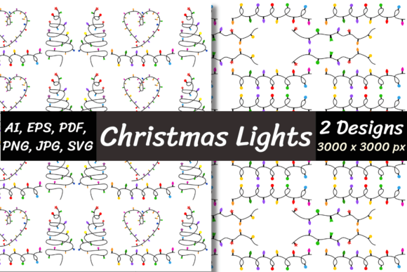 Christmas Lights Graphics for Festive Patterns
