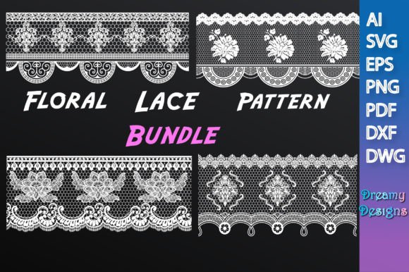 Floral Lace Pattern Bundle SVG: Premium Graphics for Brand Patterns