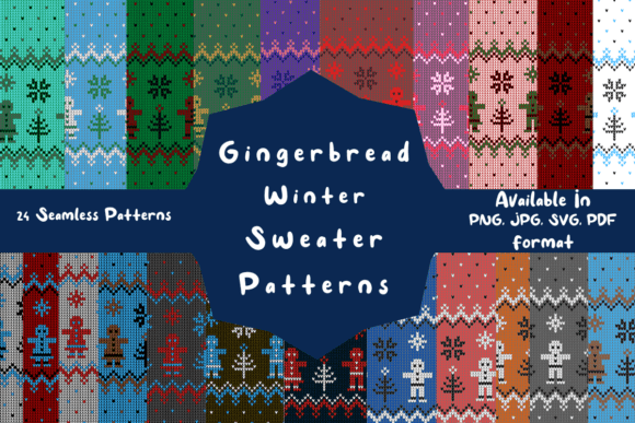 Gingerbread Winter Sweater Design Graphics and Patterns Review