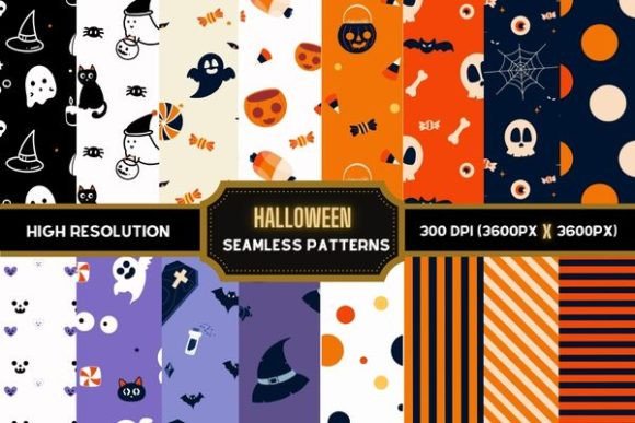 Halloween Seamless Digital Paper Pattern Graphics & Patterns Review