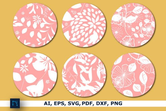 Keychain Round Patterns Circles Bundle for Laser Cutting and Keychains