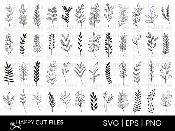 Leaf Svg Bundle Leaves Svg 48 Design for Crafts and Graphics