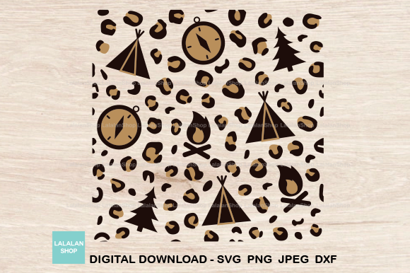 Leopard Camping Seamless Pattern Review