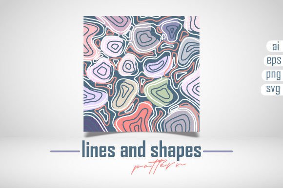 Lines and Shapes Pattern Design for Modern Graphics