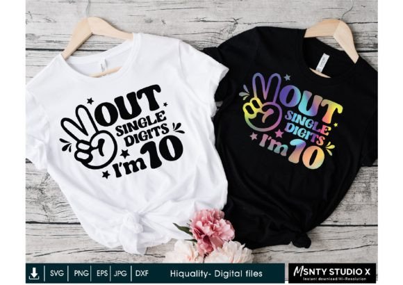 Peace out Single Digits I m 10 SVG: A Fresh Graphic Template for Kids Branding