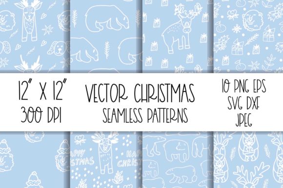 Polar Bear Digital Paper.Seamless Christ for Graphics and Patterns