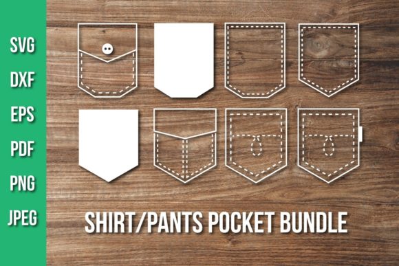 Shirt or Pants Pocket Cut File: Essential Graphics for Brand Templates