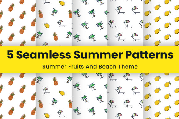 Summer Seamless Pattern Graphics for Real Crafts